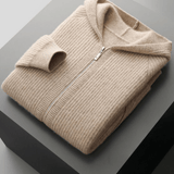 Merino Zip-Hoodie aus extra feiner Merinowolle
