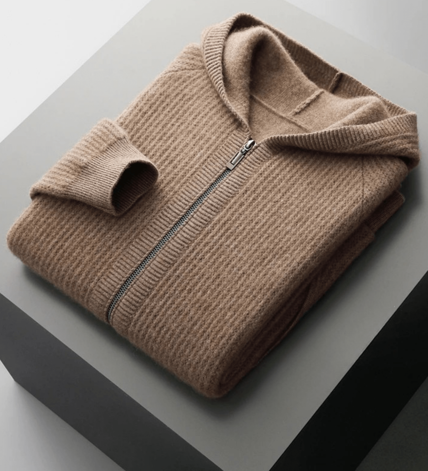 Merino Zip-Hoodie aus extra feiner Merinowolle