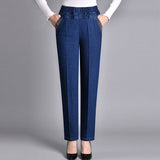 Van Elst Mode® | Damenjeans mit Seitentaschen und elastischem Bund