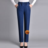 Van Elst Mode® | Damenjeans mit Seitentaschen und elastischem Bund