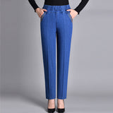 Van Elst Mode® | Damenjeans mit Seitentaschen und elastischem Bund