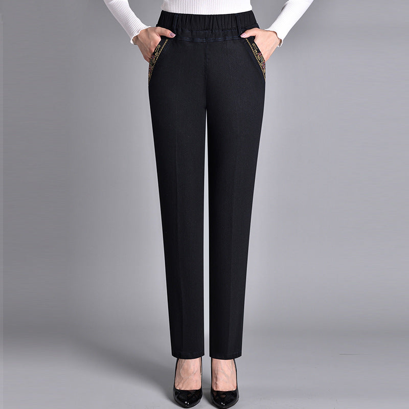 Van Elst Mode® | Damenjeans mit Seitentaschen und elastischem Bund