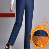 Van Elst Mode® | Damenjeans mit Seitentaschen und Elastischem Bund