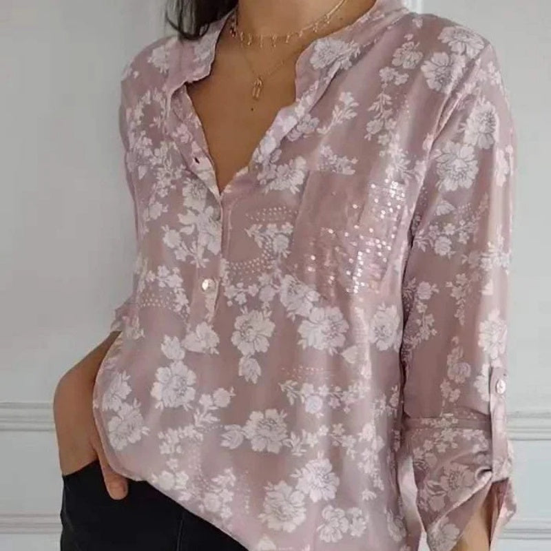 LANGARMS BLUMENBLUSE