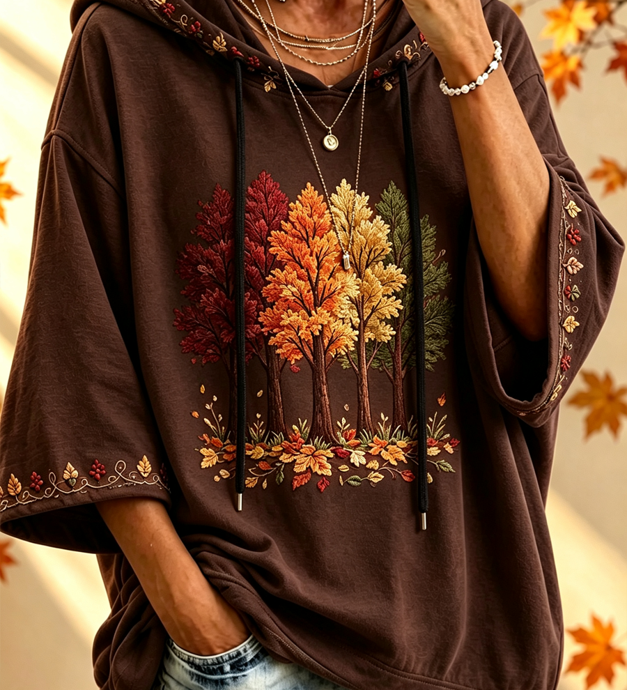 Damen-Hoodie mit Print für den Herbst