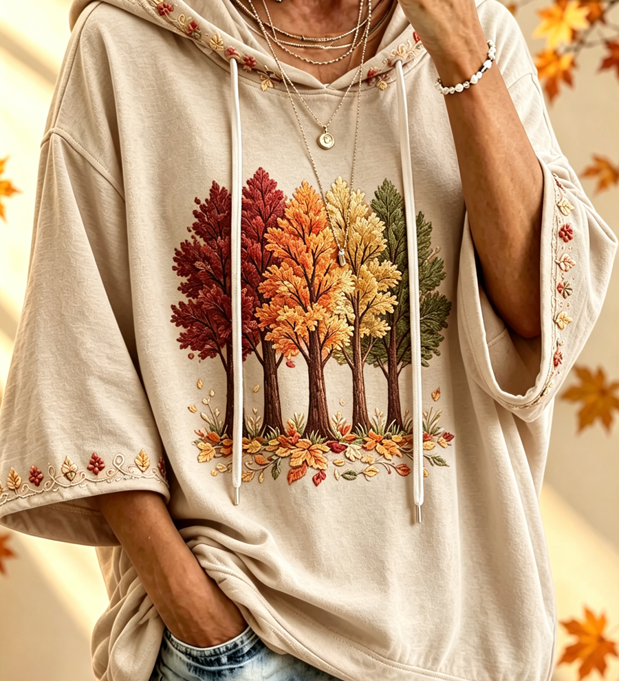 Damen-Hoodie mit Print für den Herbst