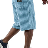 Cord-Shorts mit Stickdetail